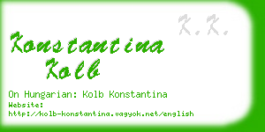 konstantina kolb business card